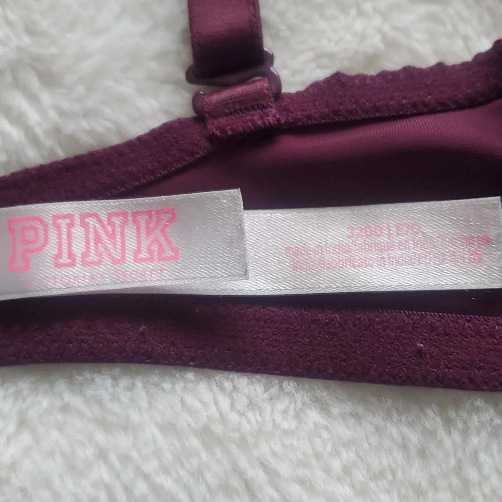 VICTORIA’S SECRET | PINK Wear Everywhere Push Up Purple Bra 32E/32DD - Picture 5 of 6